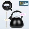 Virdulys su automatiniu švilpuku, juodas, 2,7 l
