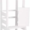 Virtuvės pagalbininkas Springos 90 cm, balta, pušies mediena