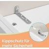 Songmics Virtuvės spintelė MDF 40x76x182,1 cm balta