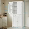 Songmics Virtuvės spintelė MDF 40x76x182,1 cm balta