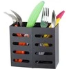 Wall-mounted cutlery organiser drainer