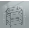 Songmics Virtuvės vežimėlis su padėklu 65 × 40 × 86 cm