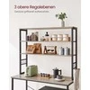 Songmics Vasagle Virtuvės lentyna 6 lentynų lygiai 40 x 100 x 167 cm pilkai juoda