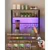 Songmics Virtuvinė lentyna su LED apšvietimu ir lizdais