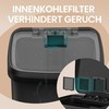 Songmics Virtuvės šiukšlių dėžė, 68 litrų talpos šiukšlių dėžė, metalinė šiukšlių dėžė su pedalais
