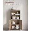 Songmics Virtuvinė spintelė su reguliuojamomis lentynomis 35x60x124,5 cm