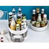 Rotating organiser for kitchen drawer container