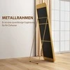 HOMCOM viso kūno veidrodis 160 x 50 cm, pastatomas, atremiamas arba pakabinamas, su metaliniu rėmu ir nedūžtančiu stiklu, skirtas svetainei, miegamajam, prieškambariui, auksinis