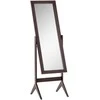 "HOMCOM" pastatomas veidrodis Viso ilgio veidrodis Makiažo veidrodis su paaukštintomis kojelėmis Lengvai prižiūrimas MDF Kavos 47 x 46 x 148 cm, skirtas miegamajam ir prieškambariui