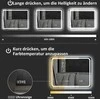 HOMCOM vonios veidrodis su apšvietimu 70x90 cm, LED veidrodis, sieninis veidrodis su Bluetooth muzikos funkcija, laikrodis, jutiklinis jungiklis, atminties funkcija, šviesos veidrodis be rasojimo, su 3 šviesos spalvomis, sidabrinis