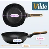 Wok keptuvė granitine danga, juoda, 28 cm