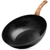 Wok keptuvė su granitine danga, juoda, Ø 32 cm