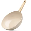 Wok keptuvė su keramine danga, smėlio spalvos, Ø 30 cm