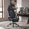 Songmics Žaidimų kėdė su 4D porankiais ir pakoju, pilka, 72 × 72 × 125–135 cm