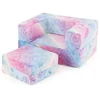 Žaidimų sofa Pilka dinozauras / Vaivorykštinė vienaragis