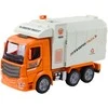 Lean Toys Žaislinis šiukšliavežis su šviesomis ir garsais, oranžinis