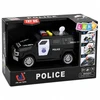 Lean Toys Žaislinis specialiųjų pajėgų policijos automobilis su šviesos ir garso efektais, juodos ir baltos spalvos, 15 × 6,5 × 6,5 cm