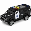 Lean Toys Žaislinis specialiųjų pajėgų policijos automobilis su šviesos ir garso efektais, juodos ir baltos spalvos, 15 × 6,5 × 6,5 cm
