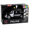 Lean Toys Žaislinis SWAT policijos furgonas su šviesos ir garso efektais, juodos ir baltos spalvos, 15,5 × 7,5 × 8,5 cm