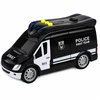 Lean Toys Žaislinis SWAT policijos furgonas su šviesos ir garso efektais, juodos ir baltos spalvos, 15,5 × 7,5 × 8,5 cm