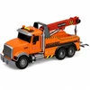 Lean Toys Žaislinis techninės pagalbos sunkvežimis su kranu ir šviesos bei garso efektais, oranžinis, 37 × 15 × 12 cm