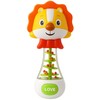 Lean Toys Žaisliukas barškutis liūtas su spalvotais kamuoliukais 17 cm