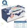Žaislų dėžė su sėdyne Mėlyna/Tamsiai mėlyna/Balta