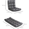 Fotelis HOMCOM 3-in-1 sulankstoma grindų kėdė, reguliuojamas atlošas su 13 padėčių, sulankstomas gultas, sėdynės pagalvė, metalas, putplastis, 55 x 71 x 53,5 cm