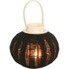 Home Styling Collection Žibintas žvakidė 22 cm Medinis Juodas