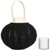 Home Styling Collection Žibintas žvakidė 22 cm Medinis Juodas