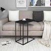 Žurnalinis staliukas, C-forma, juodas marmuras, ModernHome