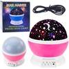 Lean Toys Žvaigždžių projektorius su LED naktine lempa, 360° sukimas, 11.2 x 13 cm, rožinė