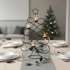 Metalinis žvakidė Kalėdų eglutės formos 49 cm Juoda