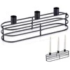 KOOPMAN Home Styling Collection Žvakidė Metalinė Juoda 3 Žvakėms 29,5x8,5x9,5 cm