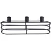 KOOPMAN Home Styling Collection Žvakidė Metalinė Juoda 3 Žvakėms 29,5x8,5x9,5 cm