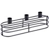 KOOPMAN Home Styling Collection Žvakidė Metalinė Juoda 3 Žvakėms 29,5x8,5x9,5 cm