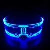 LED „Cyberpunk” futuristiniai akiniai belaidžiai