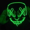 LED Helovino kaukė Purge - žalia