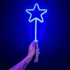 LED Neoninė žvaigždė - mėlyna