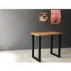 BERGAMO 110X60 ąžuolinis baro stalas : Apdaila - Be apdailos, Stalviršio briauna - 2 cm