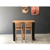 BERGAMO 115X65 ąžuolinis baro stalas : Apdaila - Be apdailos, Stalviršio briauna - 2+2 cm