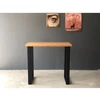 BERGAMO 115X65 ąžuolinis baro stalas : Apdaila - Be apdailos, Stalviršio briauna - 2+2 cm