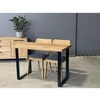 BERGAMO S 110X60 ąžuolinis stalas : Apdaila - Be apdailos, Stalviršio briauna - 2+2 cm