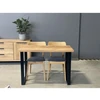 BERGAMO S 115X65 ąžuolinis stalas : Apdaila - Be apdailos, Stalviršio briauna - 2+2 cm