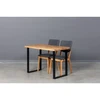BERGAMO S 115X65 ąžuolinis stalas : Apdaila - Be apdailos, Stalviršio briauna - 2+2 cm