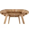 GENOVA Ø100-140 apvalus, prasiilginantis, ąžuolinis stalas : Apdaila - Aliejuota bespalviu aliejumi su kietaisiais vaškais