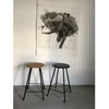 LOFT Juodas pusbario (60cm) taburetė