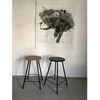 LOFT Juodas pusbario (65cm) taburetė