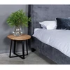 LOFT R Ø70 ąžuolinis apvalus žurnalinis staliukas : Apdaila - Be apdailos, Aukštis - 47cm