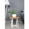 LOFT R Baltas Ø70 ąžuolinis apvalus žurnalinis staliukas : Apdaila - Aliejuota bespalviu aliejumi su kietaisiais vaškais, Aukštis - 44cm